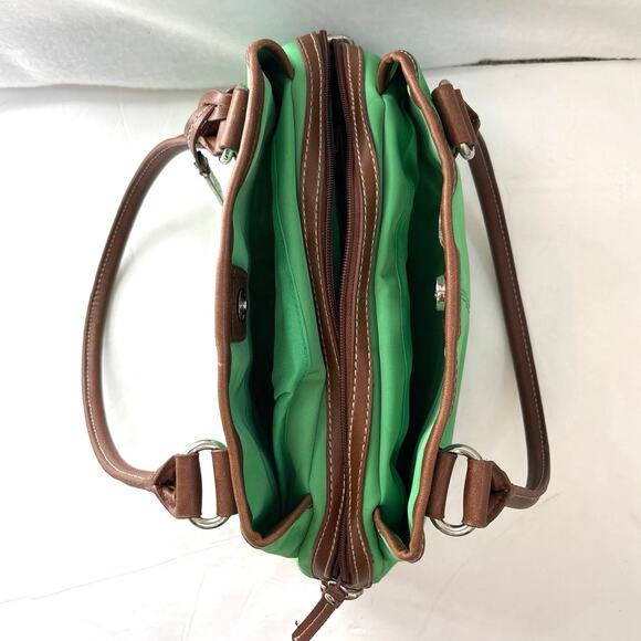 Chaps Kelly Green Nylon Shoulder Bag - Picture 5 of 14